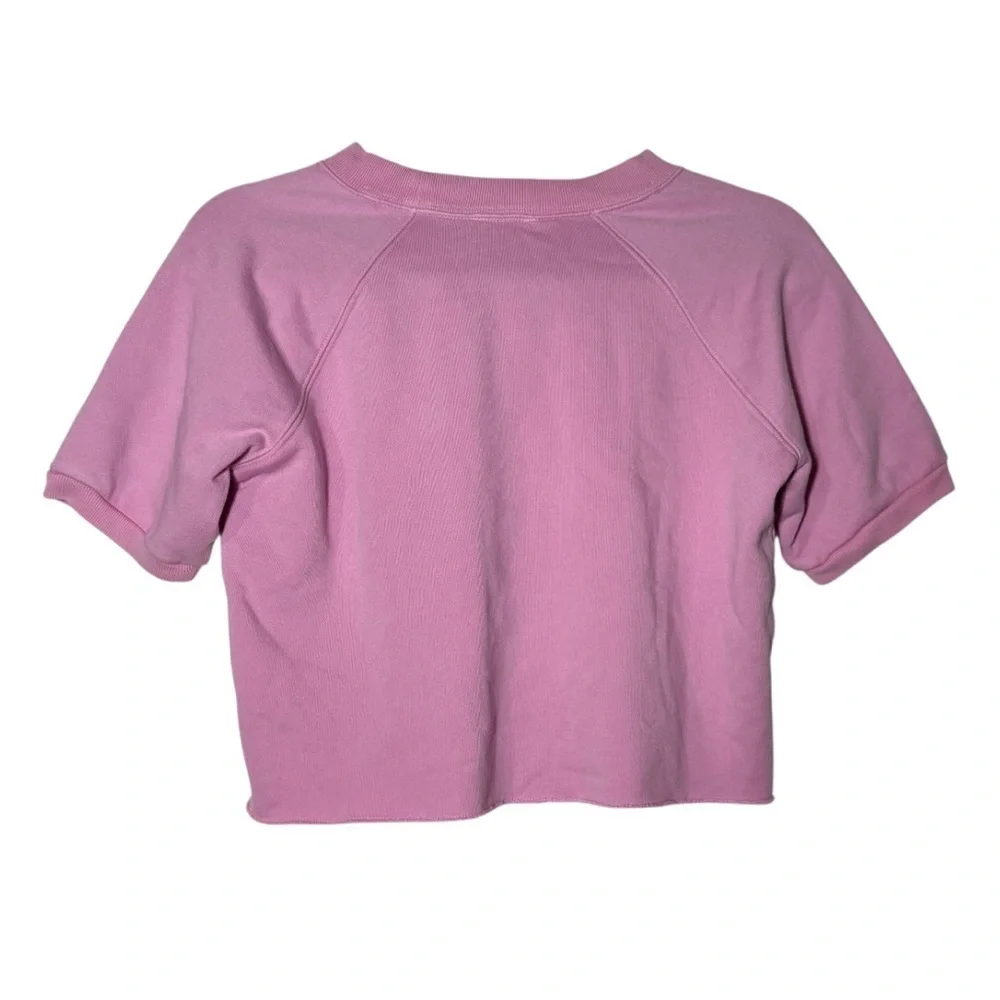 GAP Teen Raglan Boxy Sweatshirt NEWPORT Pink and White Girls Size 12